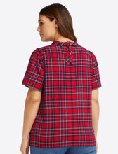 Load image into Gallery viewer, Bow Back Top in Angie Plaid