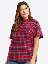 Load image into Gallery viewer, Bow Back Top in Angie Plaid