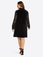 Load image into Gallery viewer, Lace &amp; Velvet Collared Shift Dress
