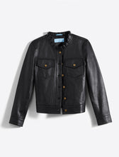 Load image into Gallery viewer, Ruffle Neck Leather Jacket
